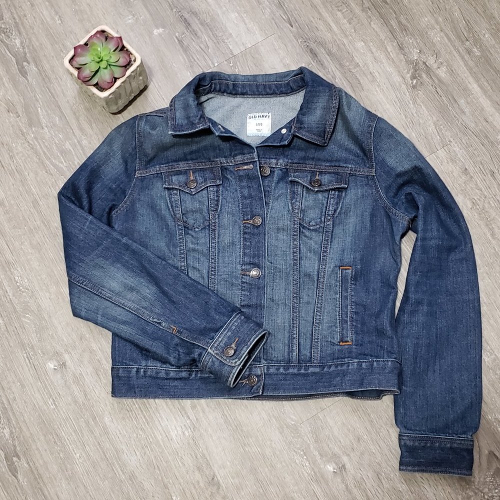 Old Navy * Dark Denim Jean Jacket * Sz L
